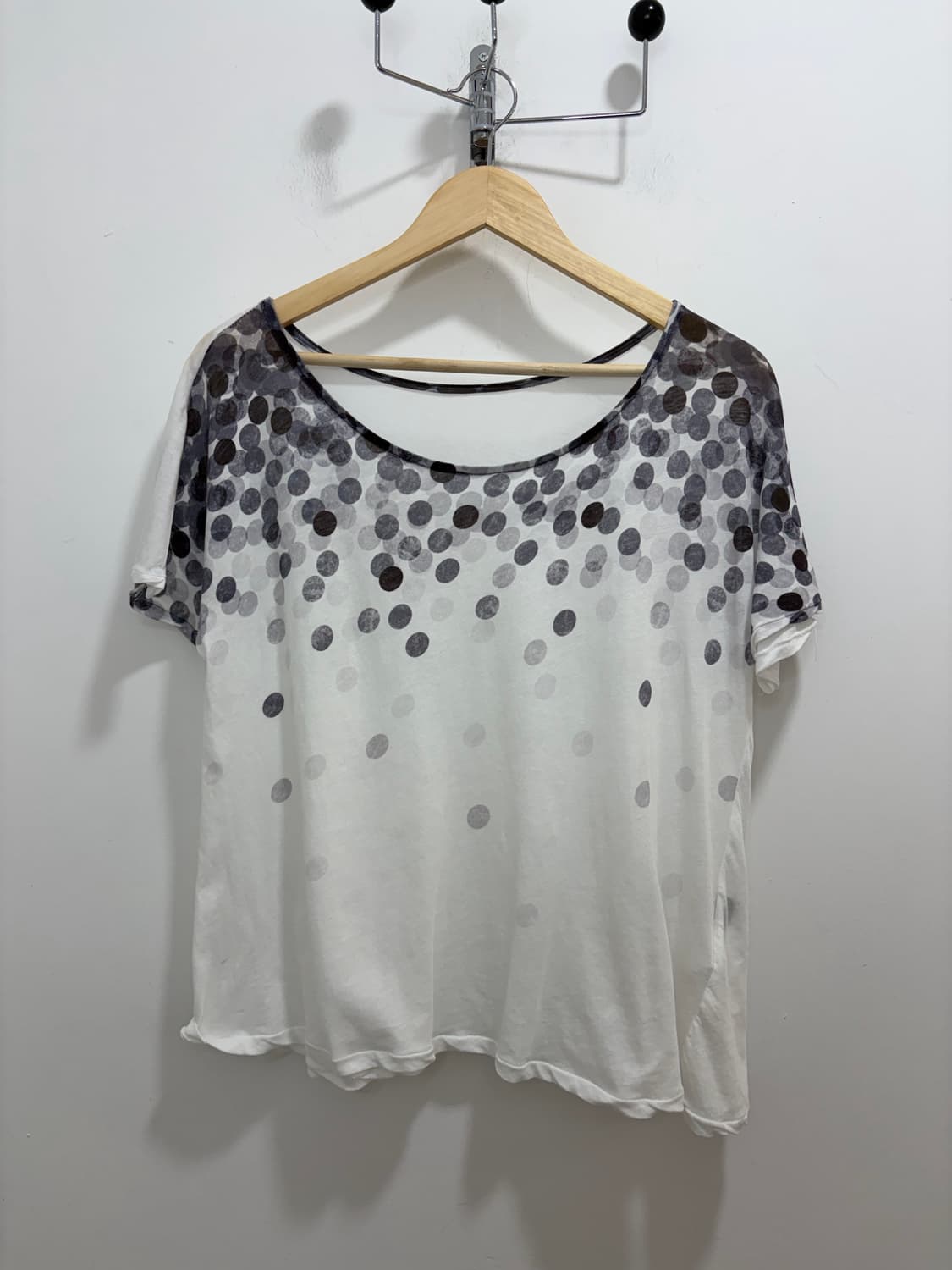 요지 야마모토 Y’s 도트 땡땡이 반팔티셔츠 상품이미지4