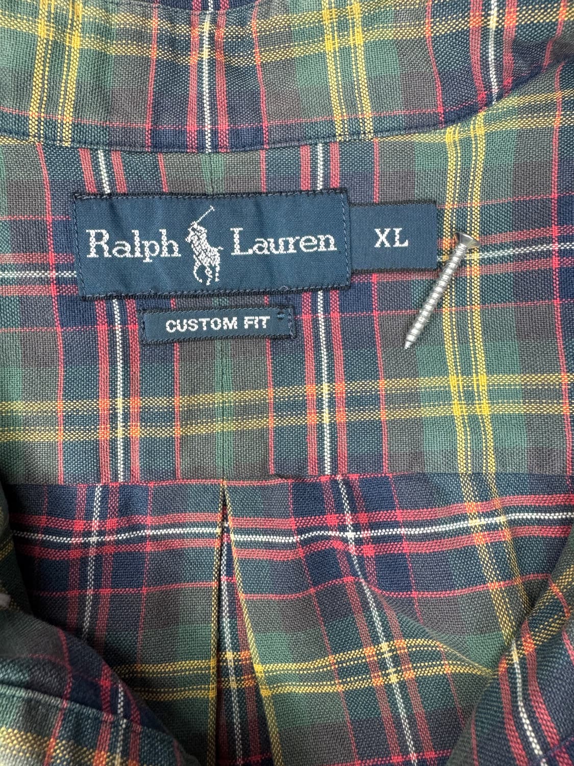 빈티지 폴로 랄프로렌 페이딩 체크셔츠 L 상품이미지3