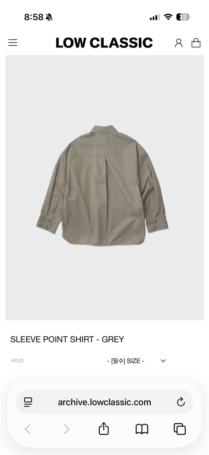 로우클래식 슬리브 포인트 셔츠 새상품 상품이미지6