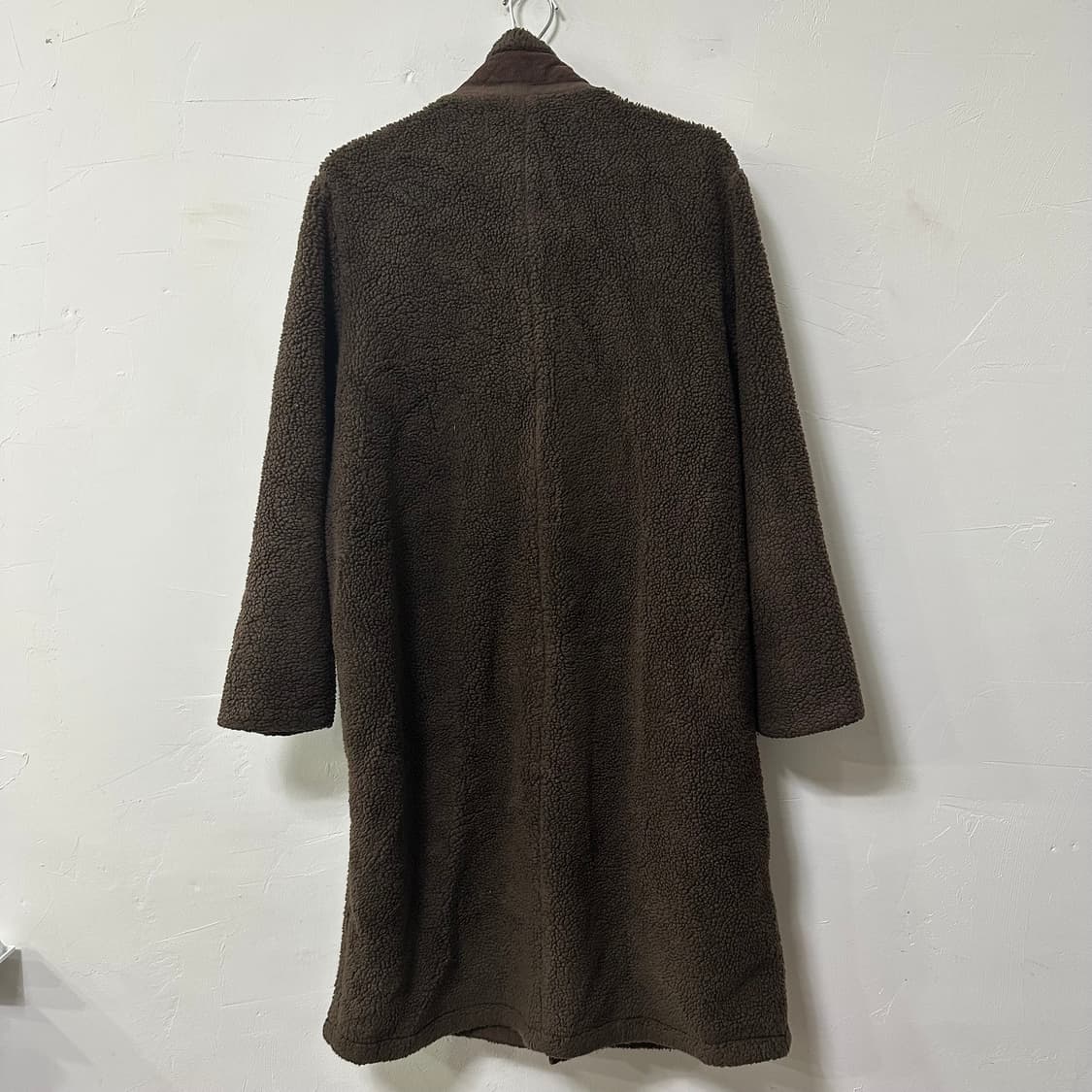 (XL) 에디바우어 브라운 롱 쉐르파 뽀글이 플리스 집업 자켓 상품이미지2