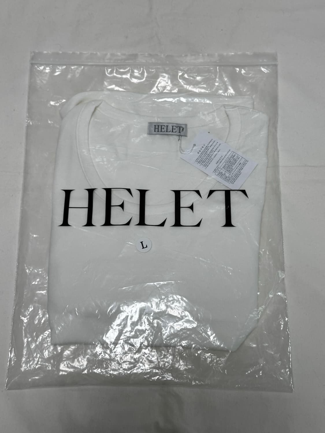 헬렛 / 리브드 슬림 크롭 유넥 롱슬리브 / L 상품이미지2