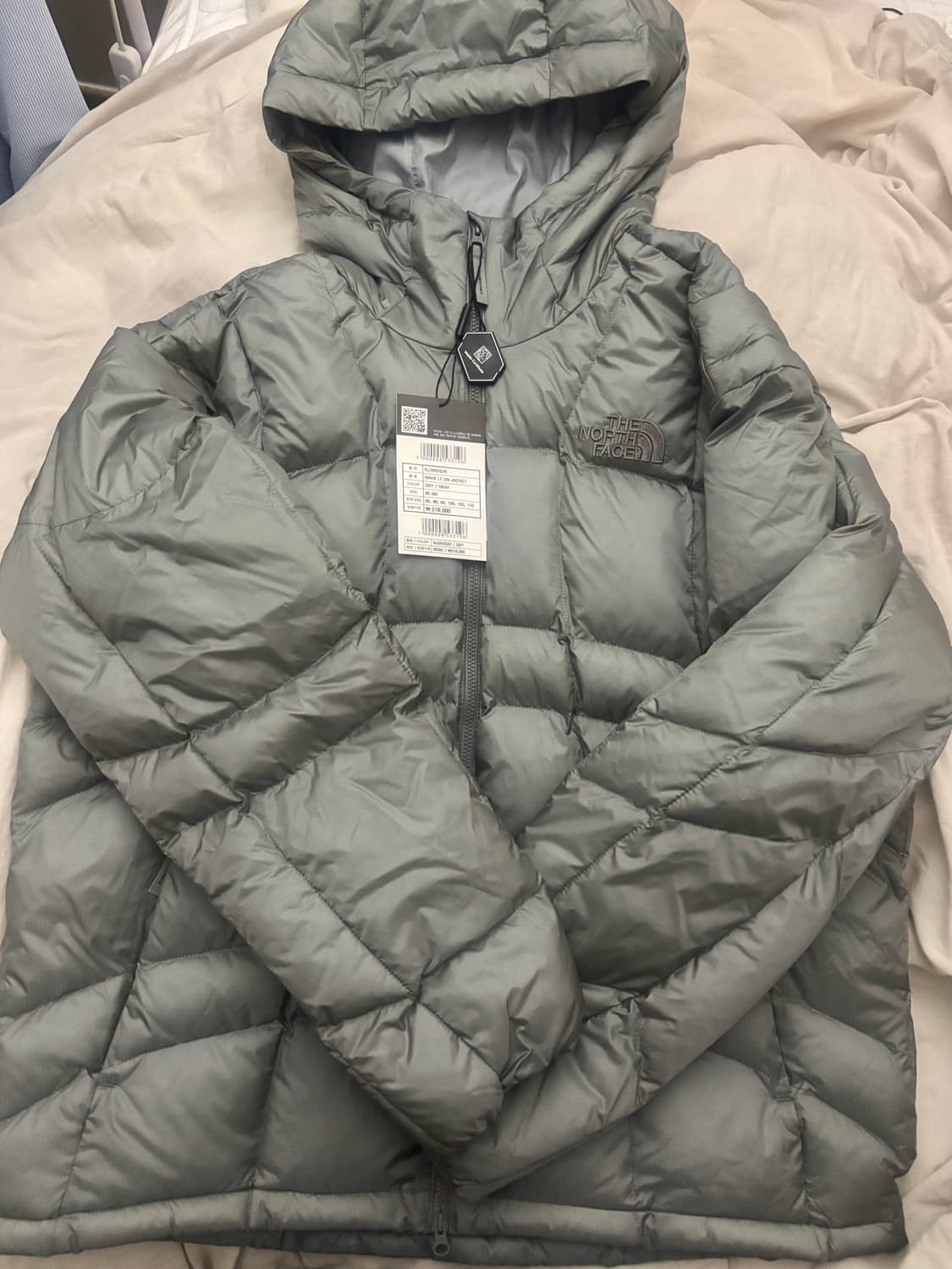 (택O) 노스페이스 웨이브 LT 온 자켓 그레이 M 상품이미지1