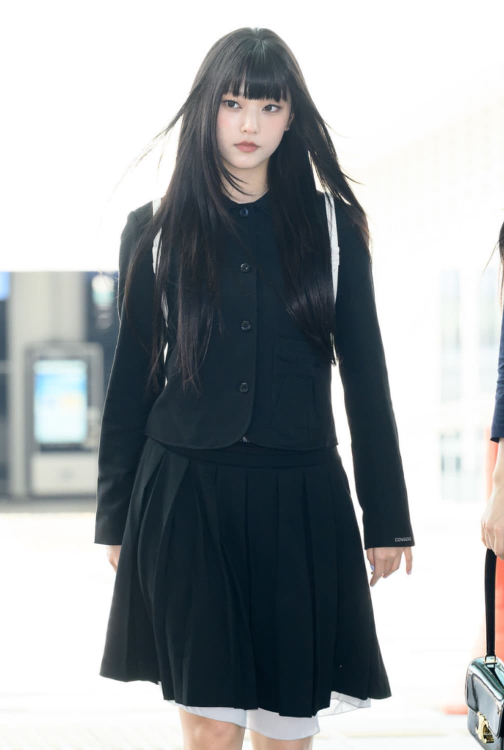 코이세이오 리본 자켓 스커트 셋업 블랙 상품이미지1