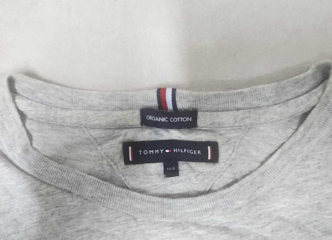 정품 타미힐피거 스몰 로고 반팔 티셔츠 그레이 상품이미지2