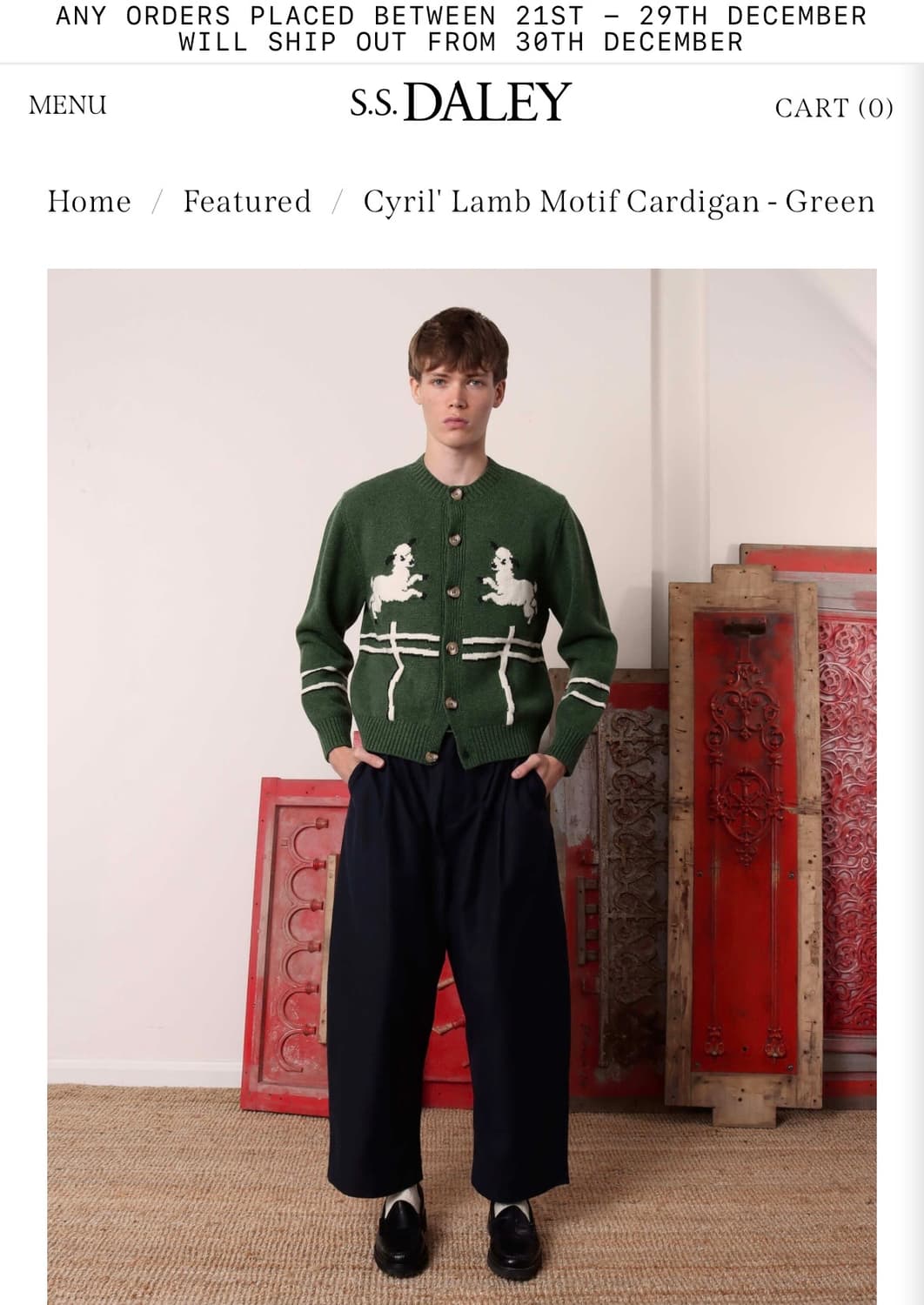 [m] ss daley 지디 최우식 착용 가디건 그린 상품이미지2