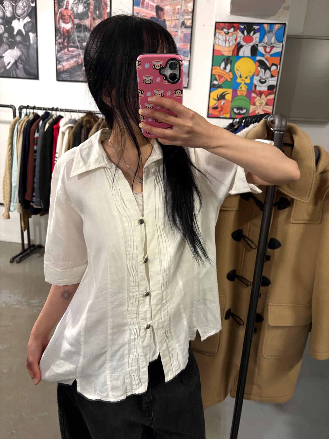일제 린넨 반팔셔츠 상품이미지2