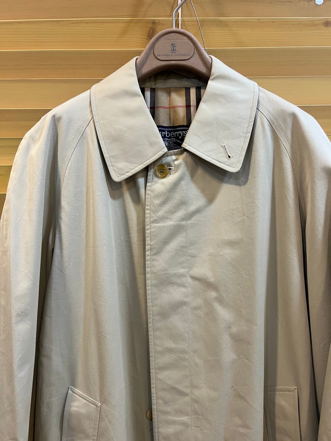 버버리 남성 베이지 개버딘맥코트 간절기트렌치코트 상품이미지1