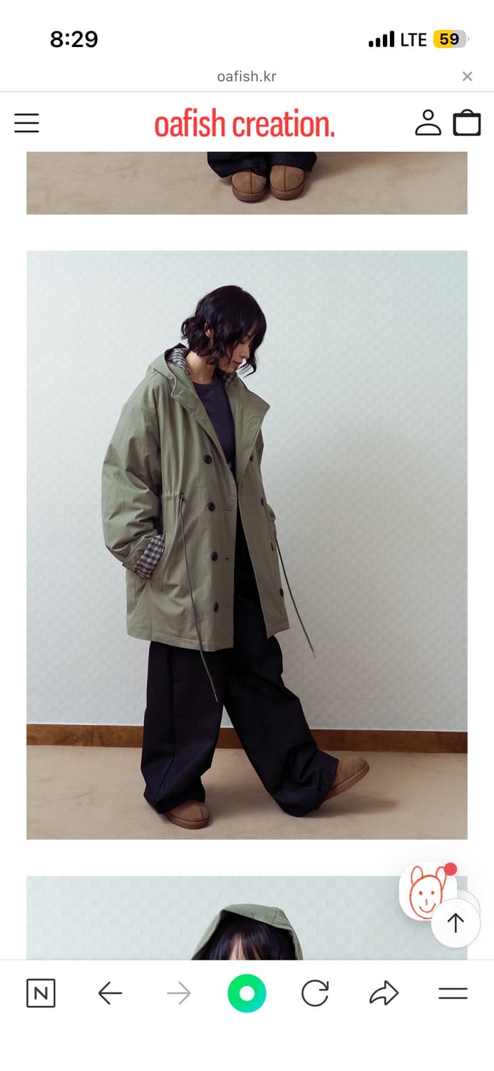 [오피쉬 OAFISH] CLOBUTTON PADDING JACKET 야상 상품이미지3