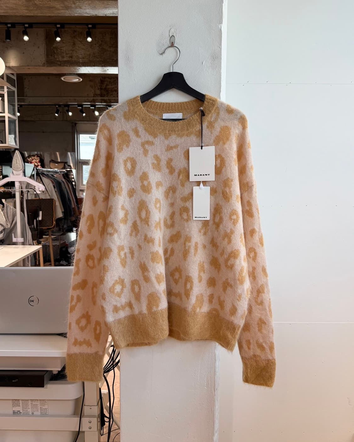 이자벨 마랑 옐로우 테비 와일드 자카드 니트 상품이미지2