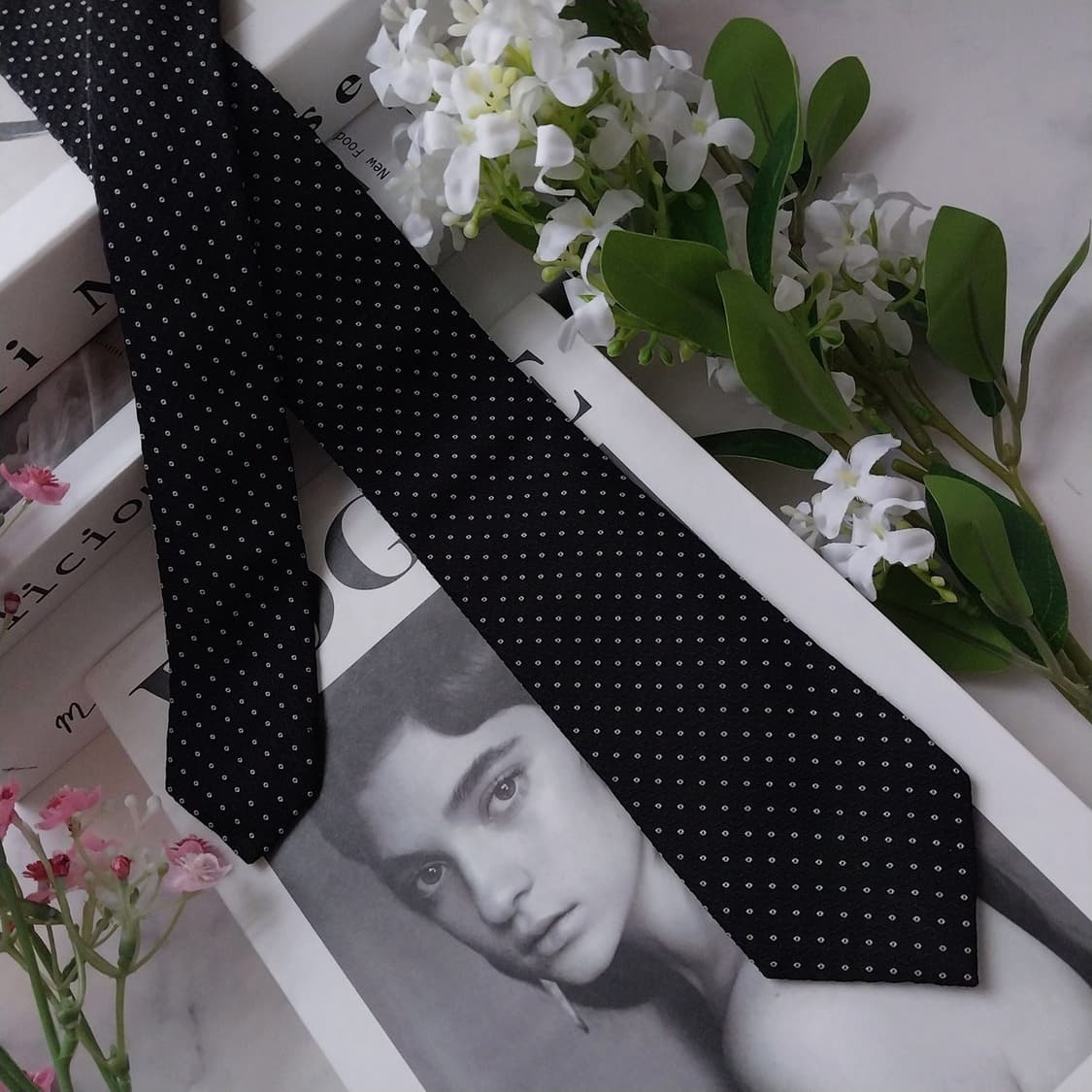 제냐 실크 블랙 마이크로 도트 넥타이 6.2cm A+등급 K1622
 상품이미지2