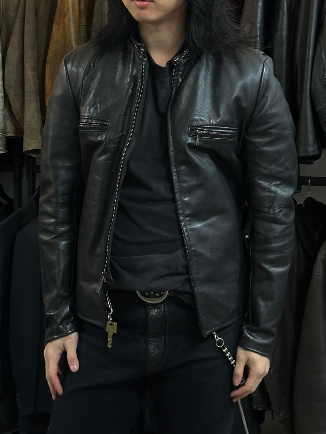 80's 브룩스 레더 카페레이서 자켓 빈티지 레더 자켓 상품이미지10