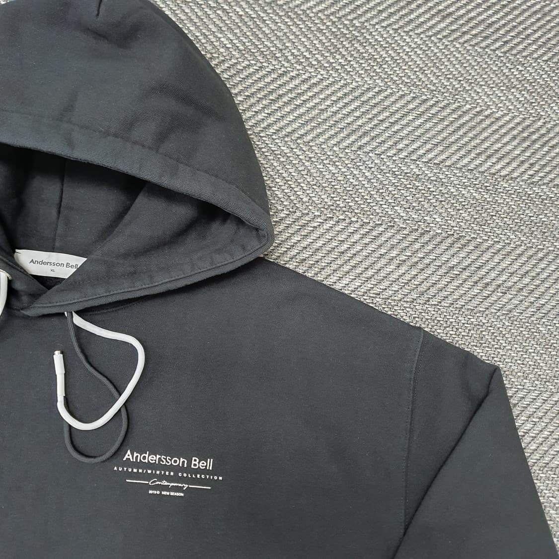 앤더슨벨 오버핏 기모 후드티 남자105 상품이미지3