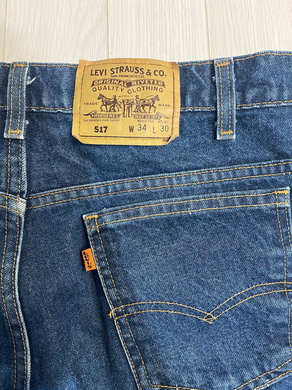 빈티지 리바이스517 오렌지탭 34x30 made in USA 상품이미지3