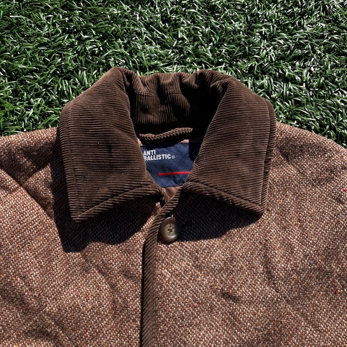 90s ANTI BALLISTIC 빈티지 헤링본 퀼팅자켓 (실측확인) 상품이미지3