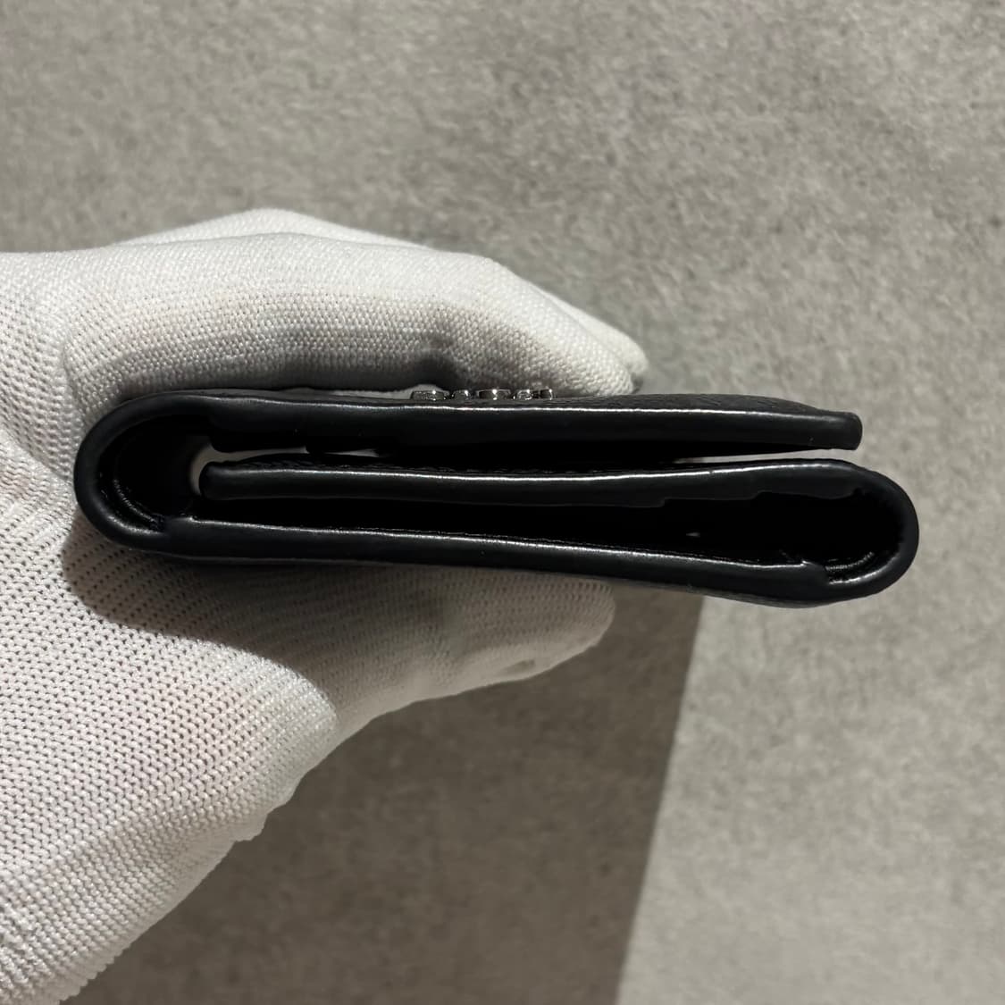 S OS사이즈 디올 CD 다이아 3단 반지갑 블랙 상품이미지5