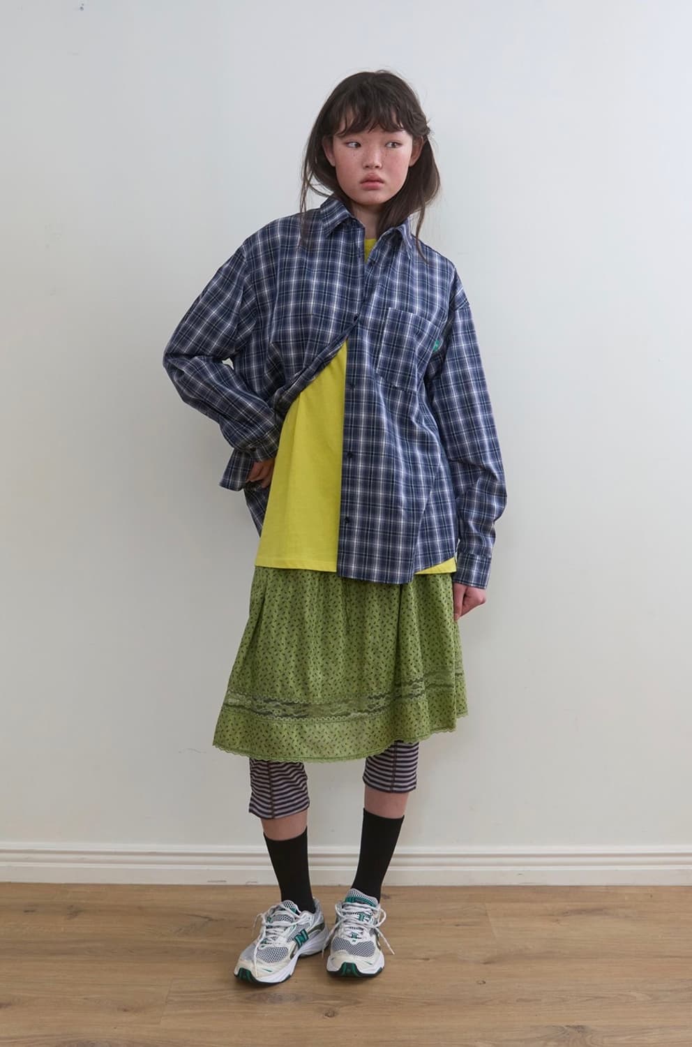 노컨텐츠 Garden midi sk leaf green 스커트 상품이미지4