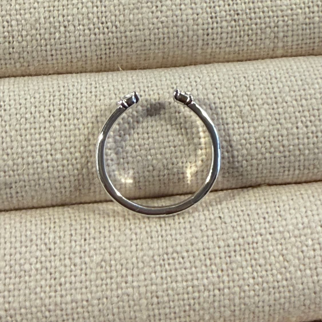 새상품 여성 신주 은도금 오픈큐빅 반지 상품이미지5