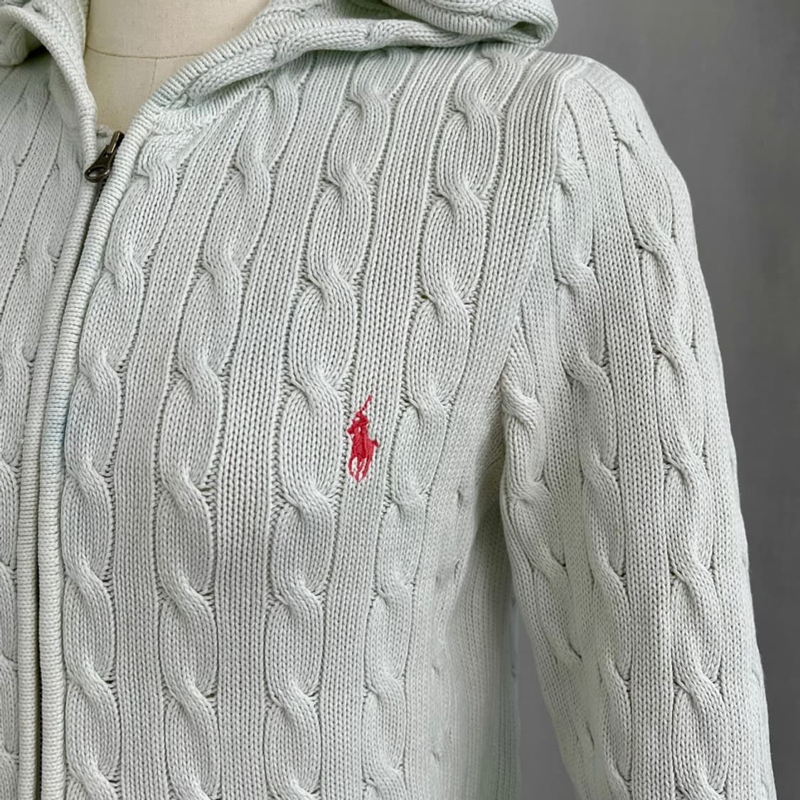 폴로 랄프 로렌 꽈배기 니트 후드 집업/#3618 상품이미지5