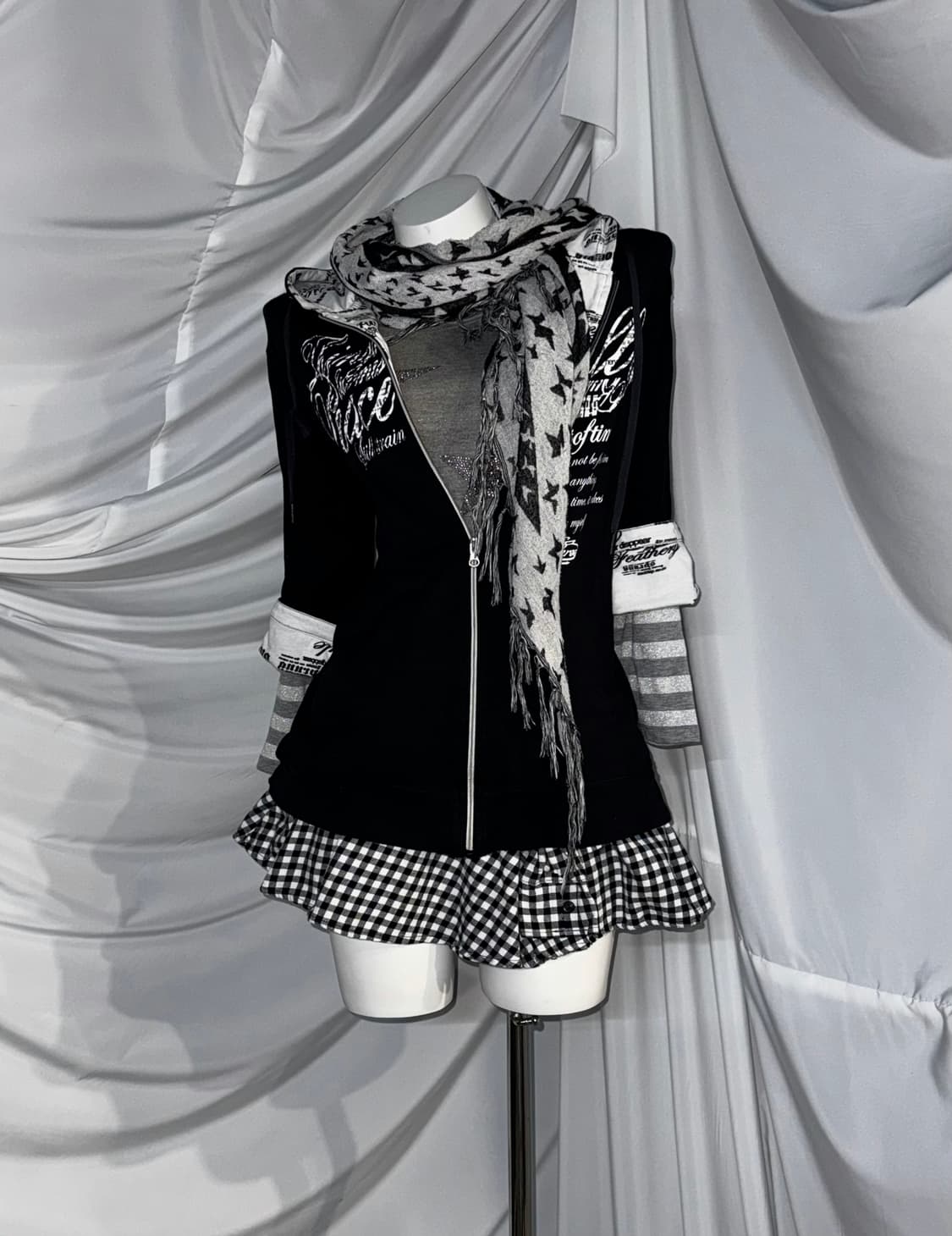 무채색 키치 데일리펑크 코디세트  상품이미지6