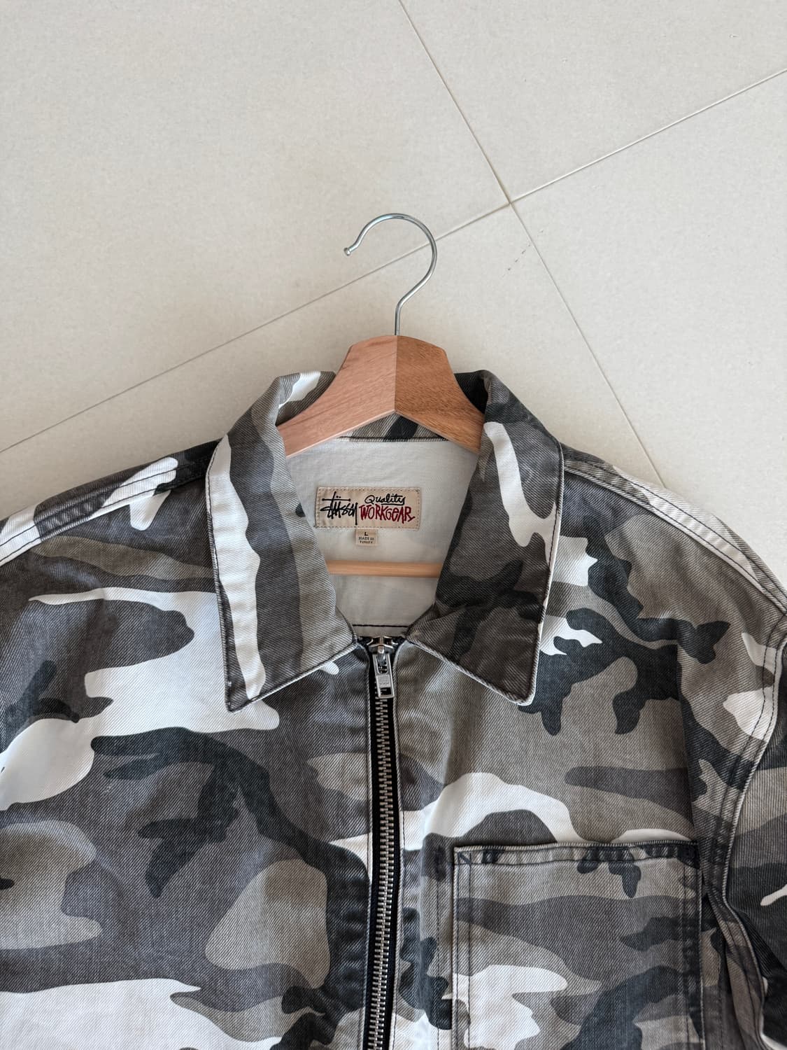 스투시 카모 집업 자켓 L 상품이미지2