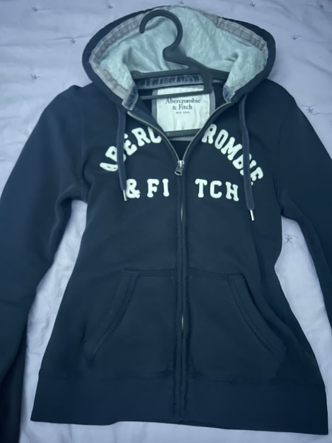 아베크롬비 슬림핏 후드집업 네이비s 상품이미지2