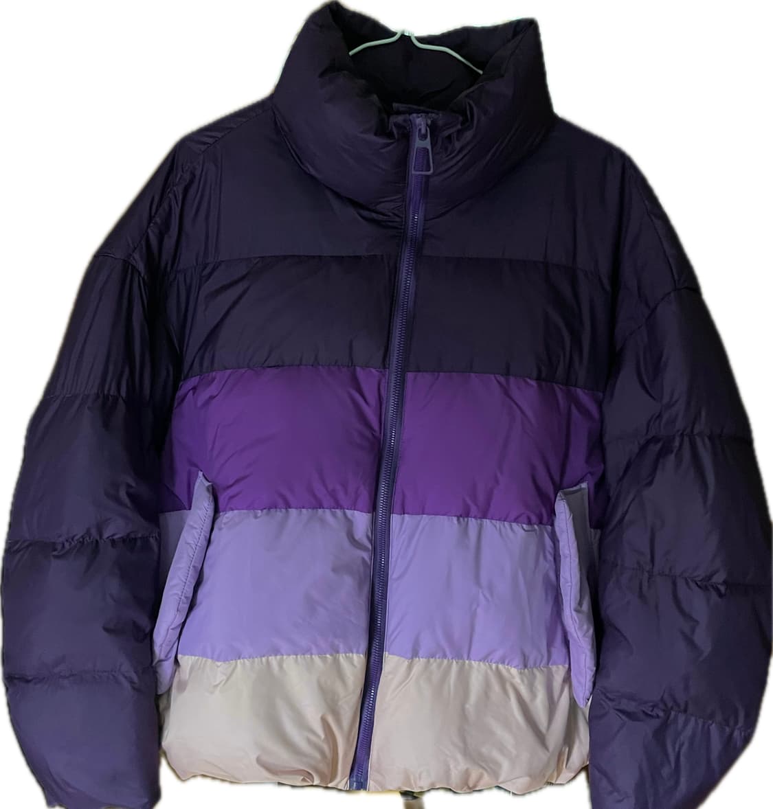 빈티지 퍼플 스트링 구스다운 패딩 상품이미지1