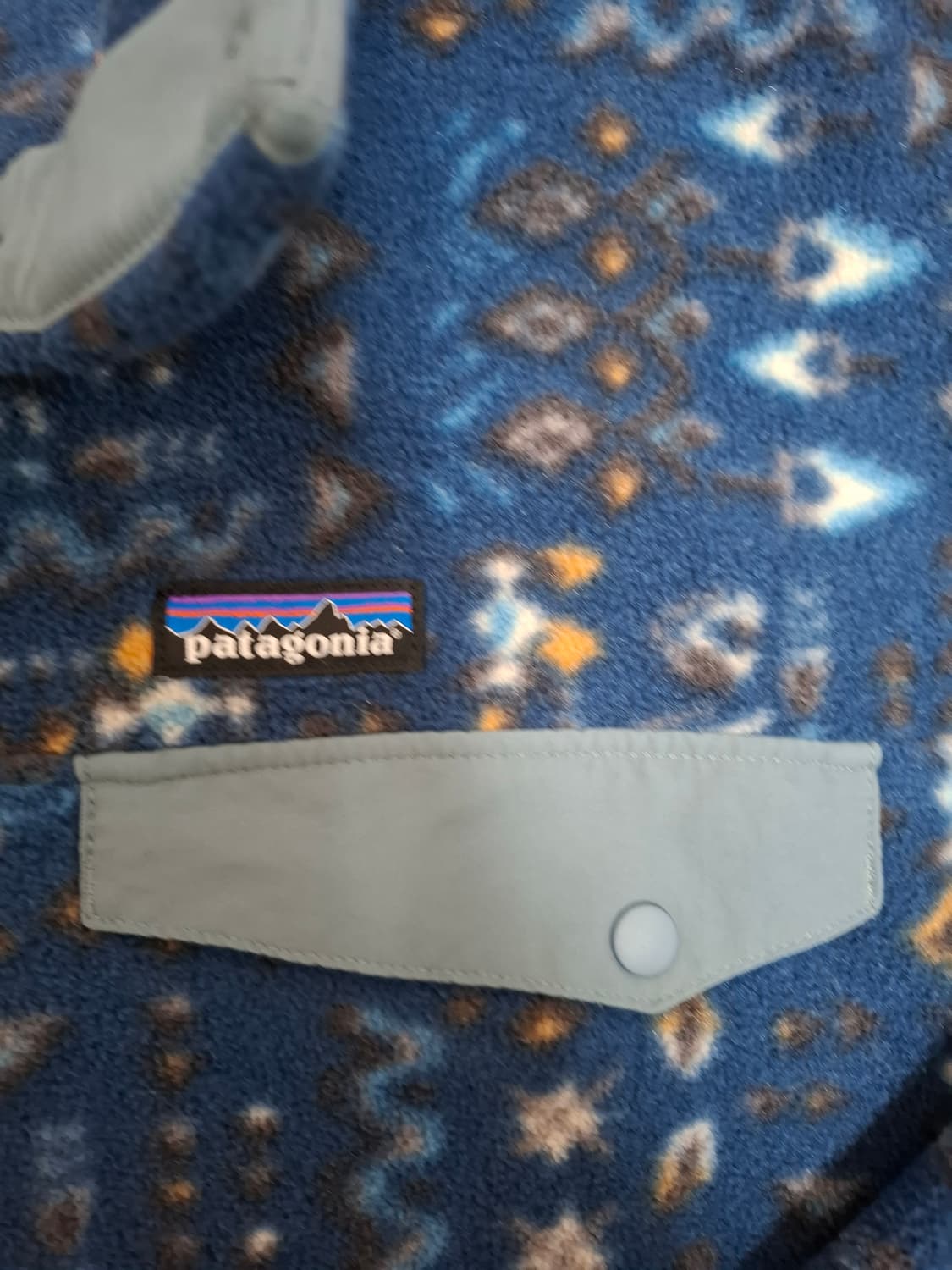 XL 파타고니아 신칠라 플리스 풀오버 패턴 블루 상품이미지2