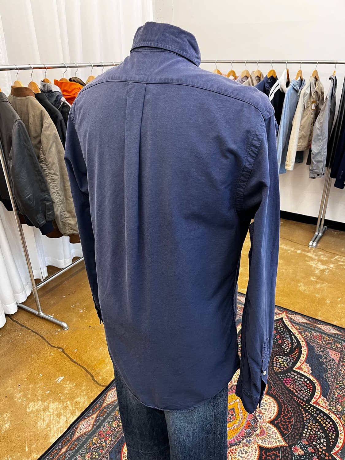 폴로 랄프 로렌 슬림핏 셔츠 네이비 상품이미지5