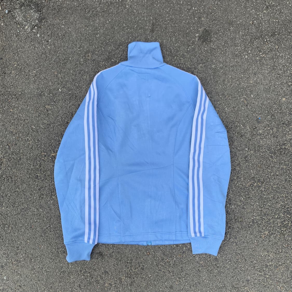 90s 아디다스 데상트 대장급 스카이블루 올드스쿨 져지 딱붙핏 트랙탑 M 상품이미지5