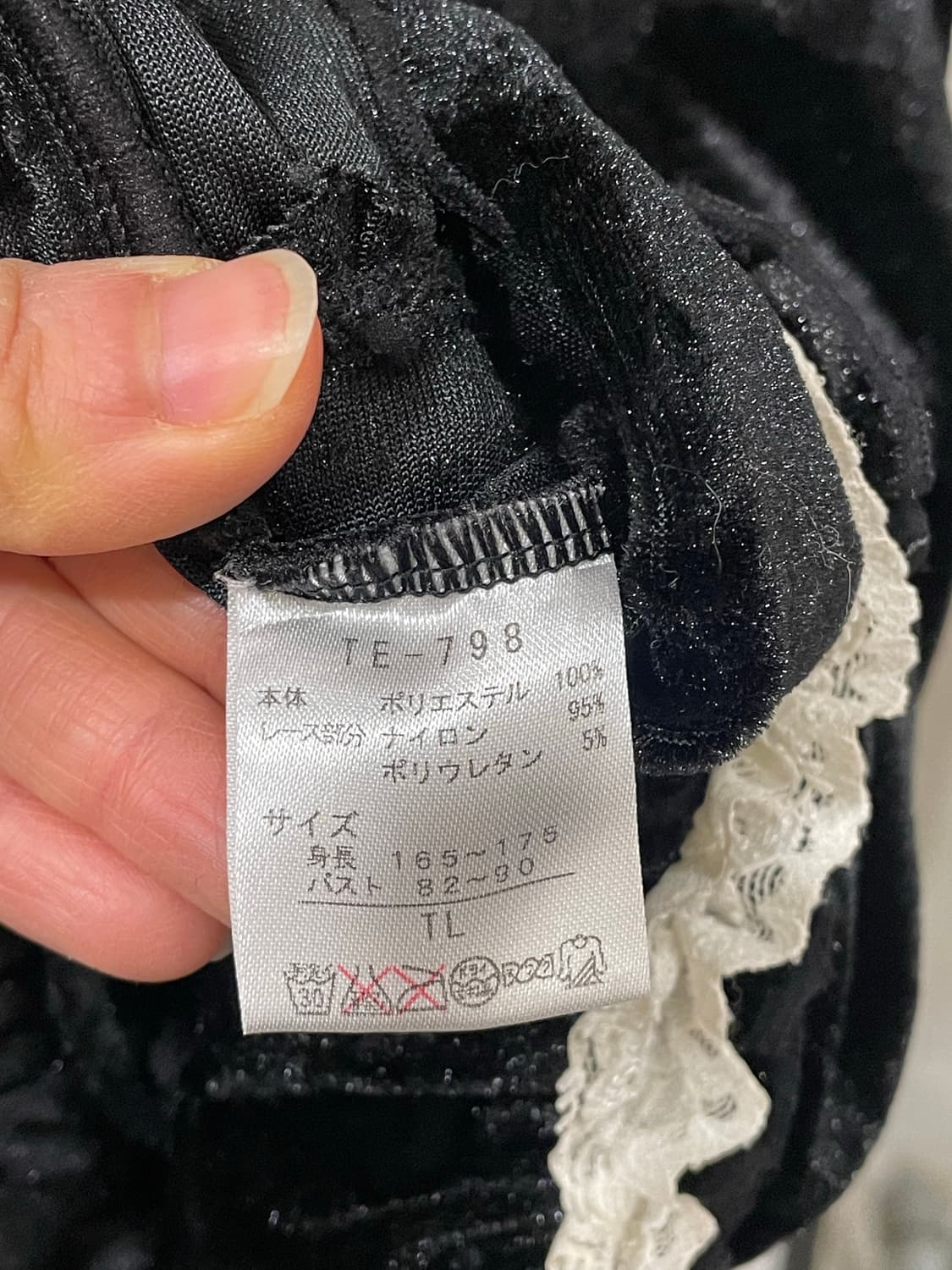 벨벳 레이스 끈원피스 상품이미지10