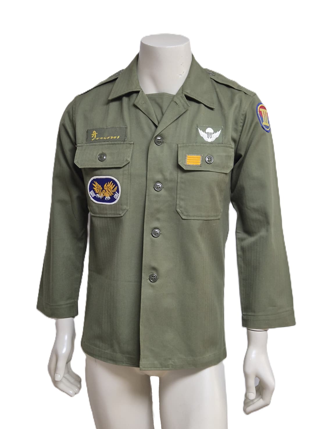 육군 구형 3군단 702특공연대 병장 민무늬 전투복 상의 자켓 (M) 상품이미지1