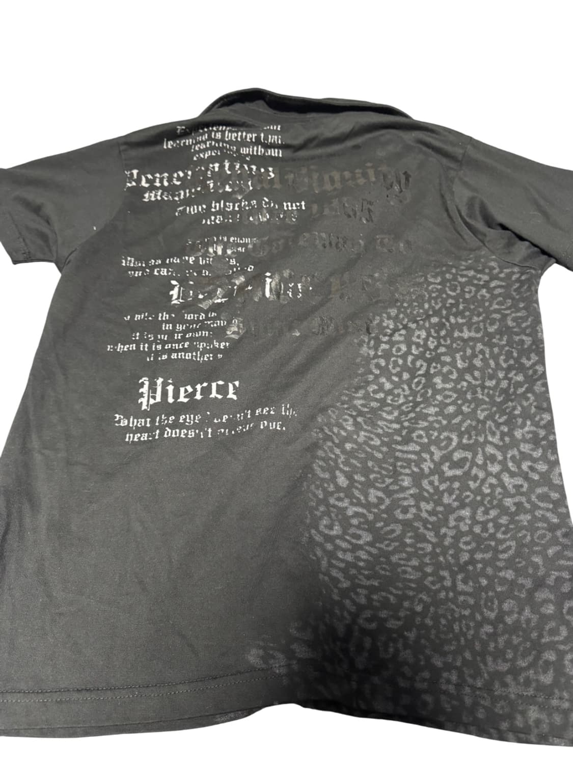 00s Mode Printed Detail Black T-shirt 상품이미지3