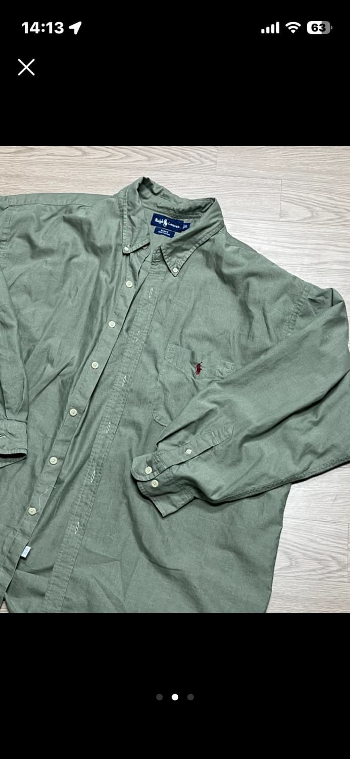 폴로 카키 긴팔 셔츠 남방 상품이미지2
