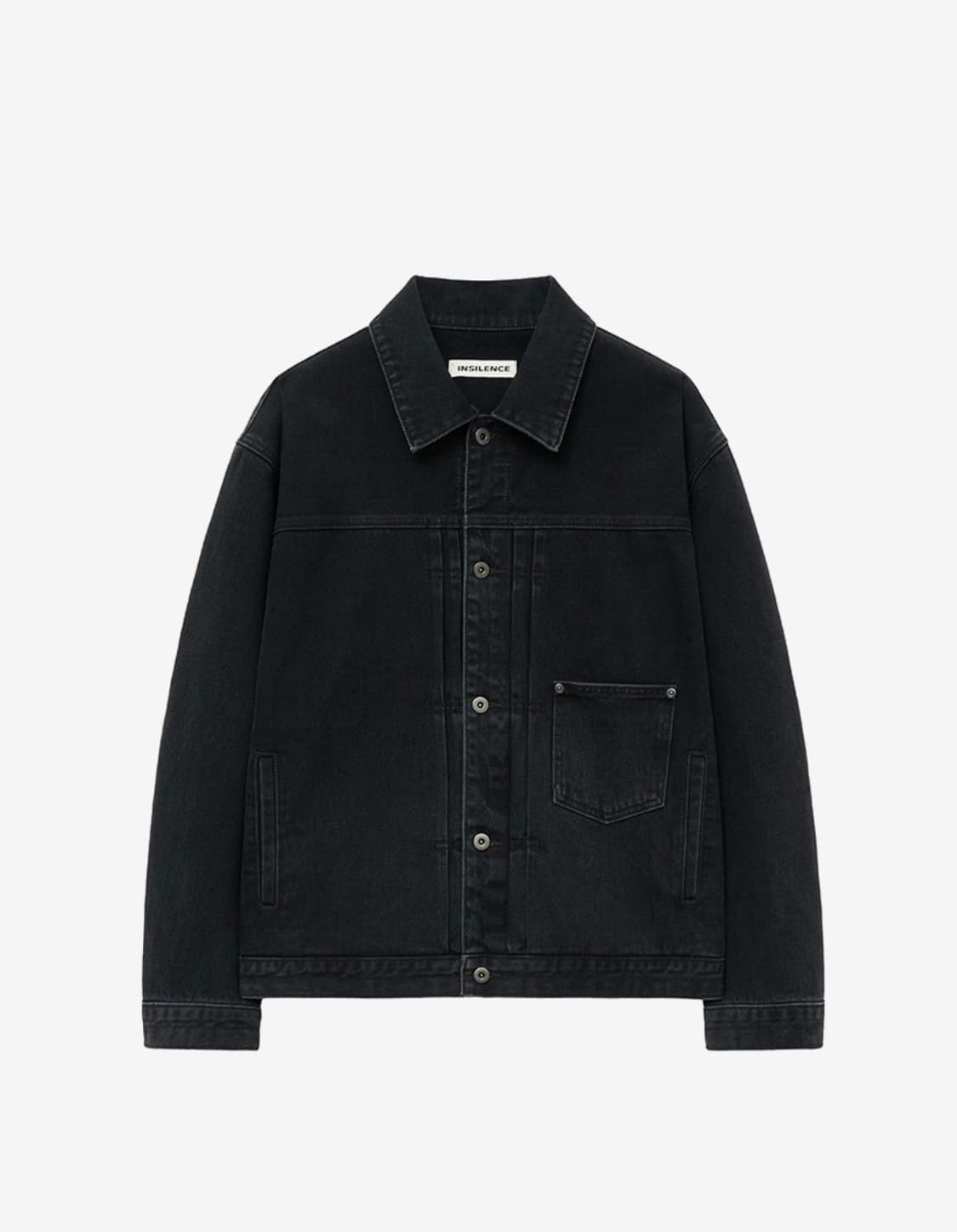 (M) 인사일런스 TYPE-1 데님 자켓 WASHED BLACK 판매 상품이미지6