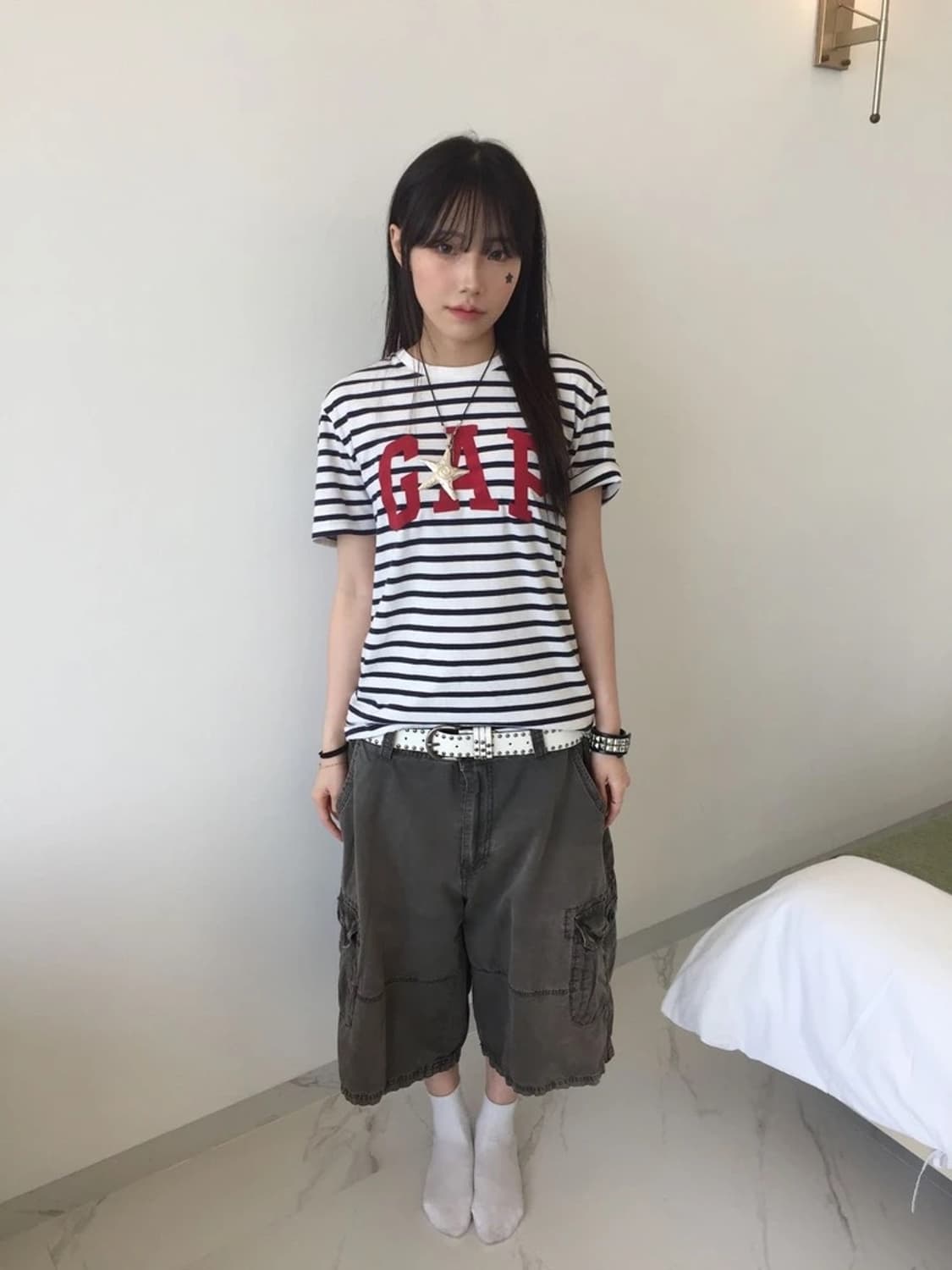 Gap Stripe Big Logo Tee 상품이미지1