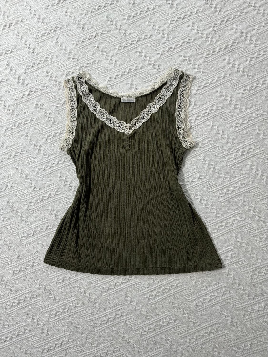페어리 러플 가디건 레이스 셔링 슬리브리스 3pcs SET 상품이미지9