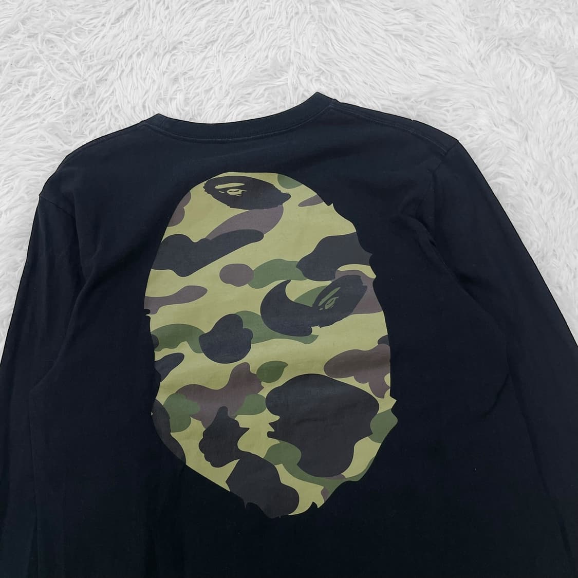 베이프 1st 빅 사루 카모 롱슬리브 블랙 상품이미지5