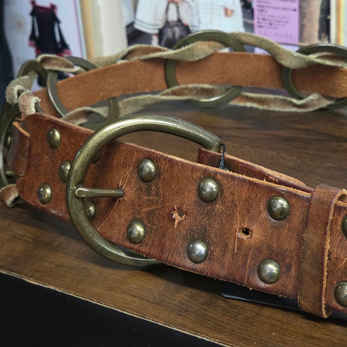 웨스턴 무드 O링 스터드 꼬임 벨트 상품이미지3