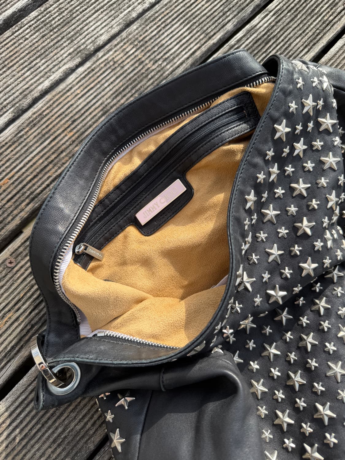 지미추 스타 스터드 레더 호보백 상품이미지6