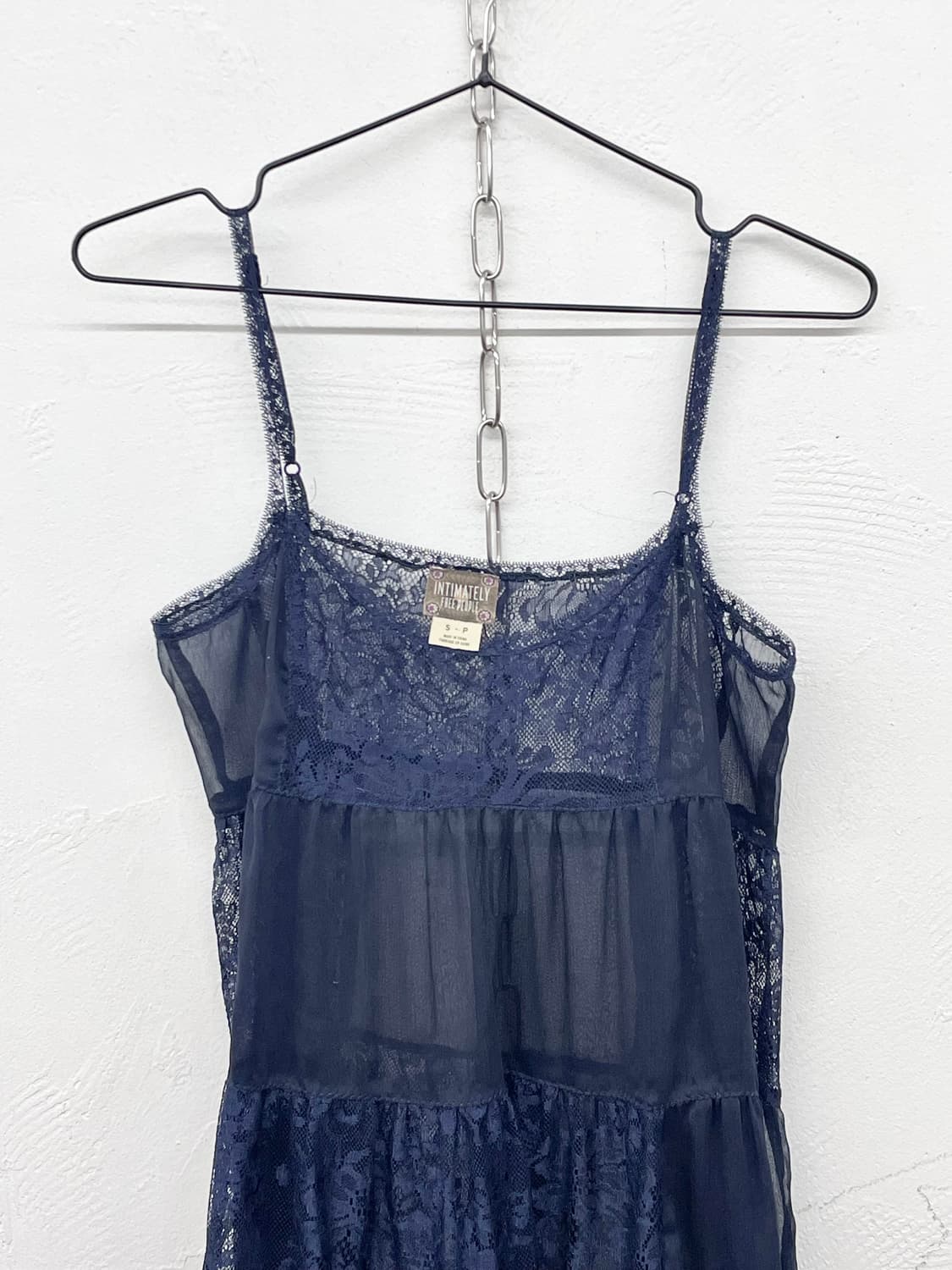 네이비 레이스 레이어드 슬립 상품이미지5