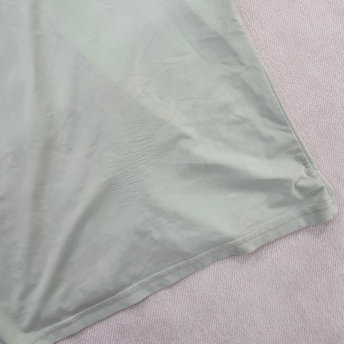 [실측] 고급 민트 라운드넥 단추 긴팔티 0127J 상품이미지5