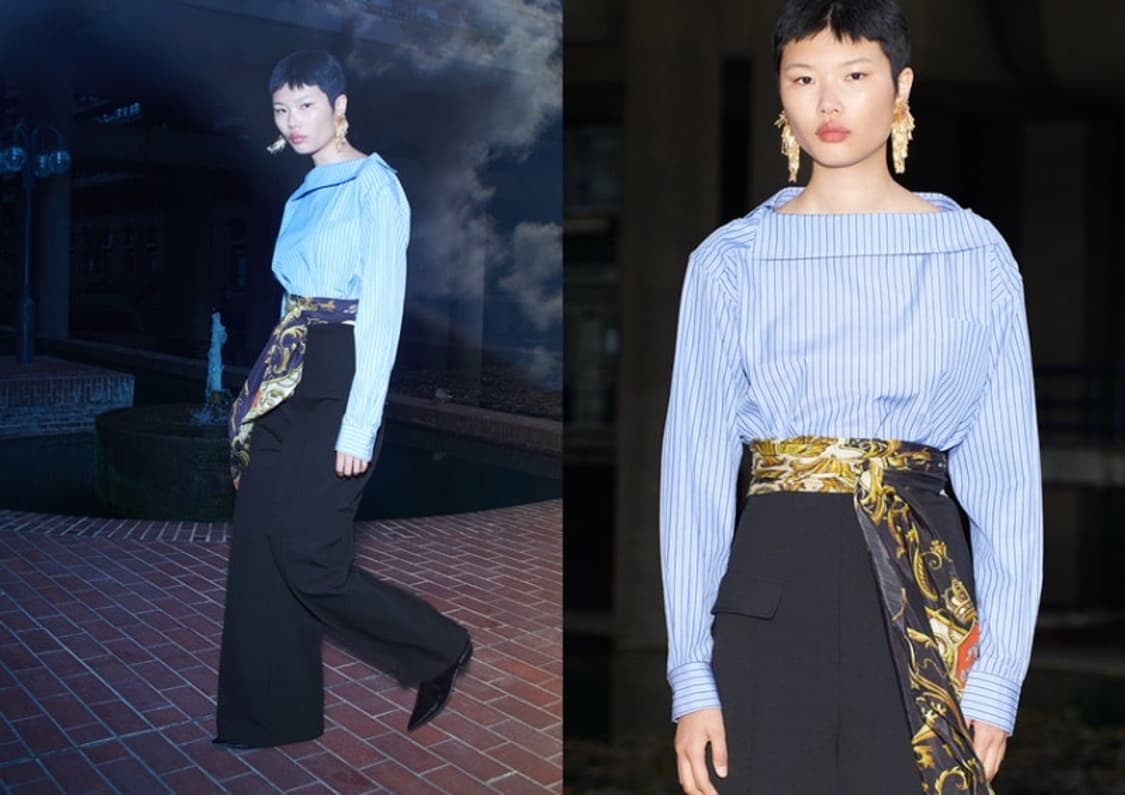 Toga archives x H&M 와이드 코튼 블라우스 상품이미지2