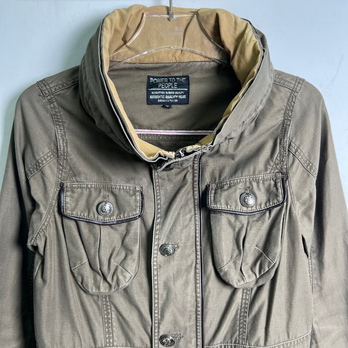 Power to the people 카키 카고 야상 자켓 M 상품이미지4