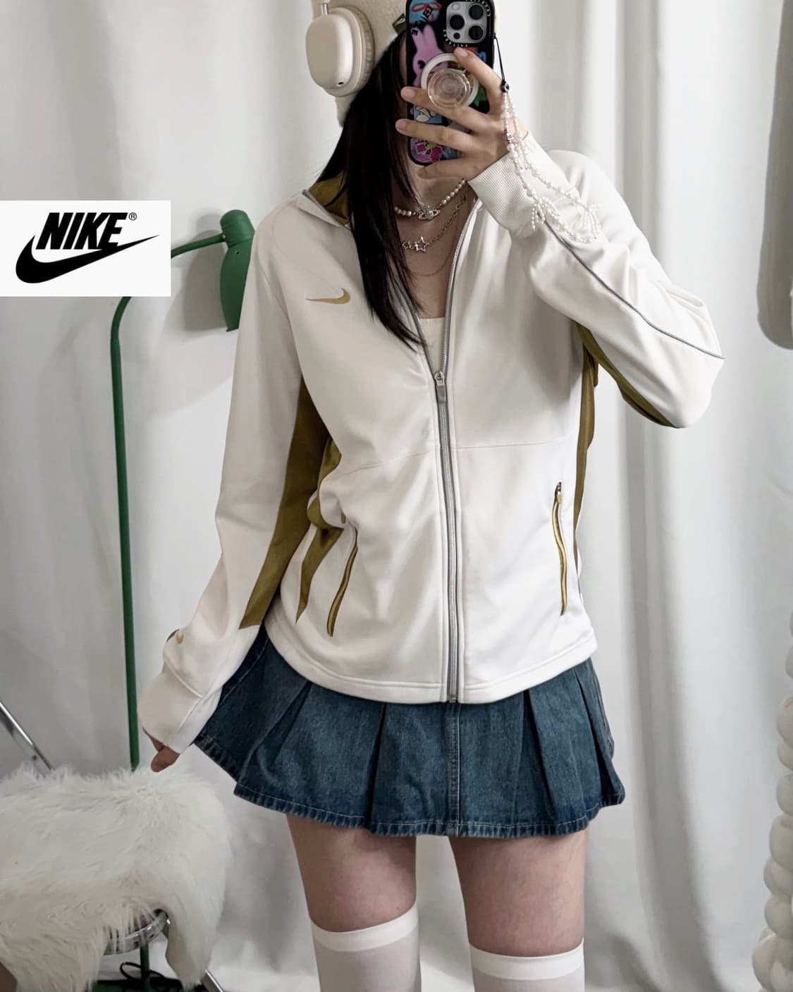 나이키 화이트 & 골드 져지 상품이미지3