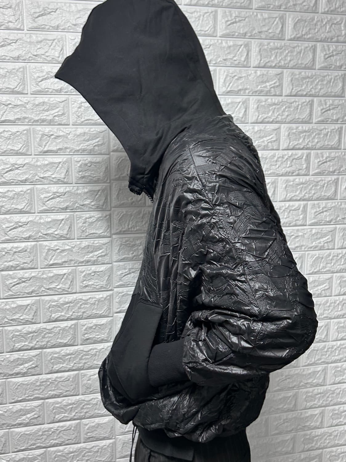 크랙 텍스쳐 후디드 자켓 상품이미지1