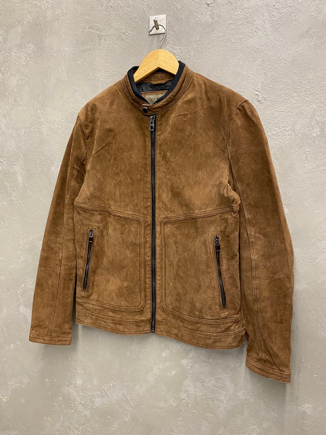 [L] ZARA 자라 브라운 스웨이드 집업 자켓 상품이미지3