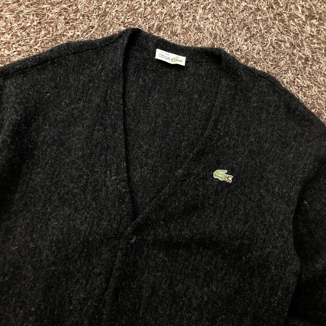 100 라코스테 서광 울 블랙 가디건 상품이미지2