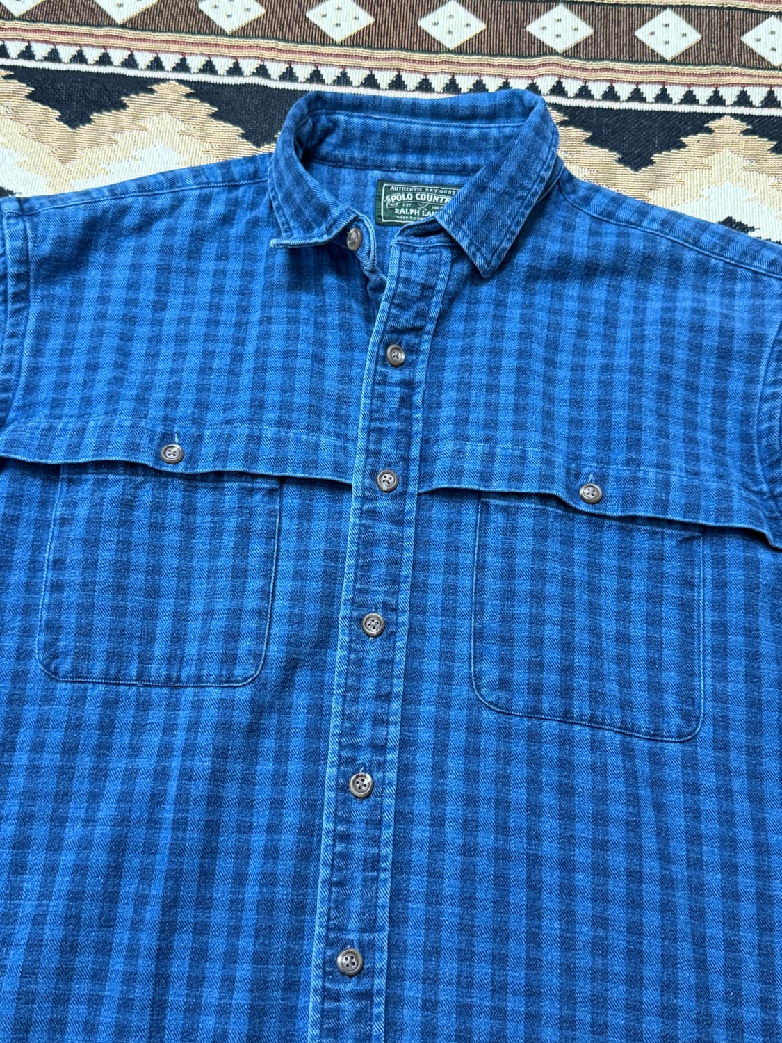 Super Rare! 90s Polo Country 헌팅 백플랩 셔츠 상품이미지4