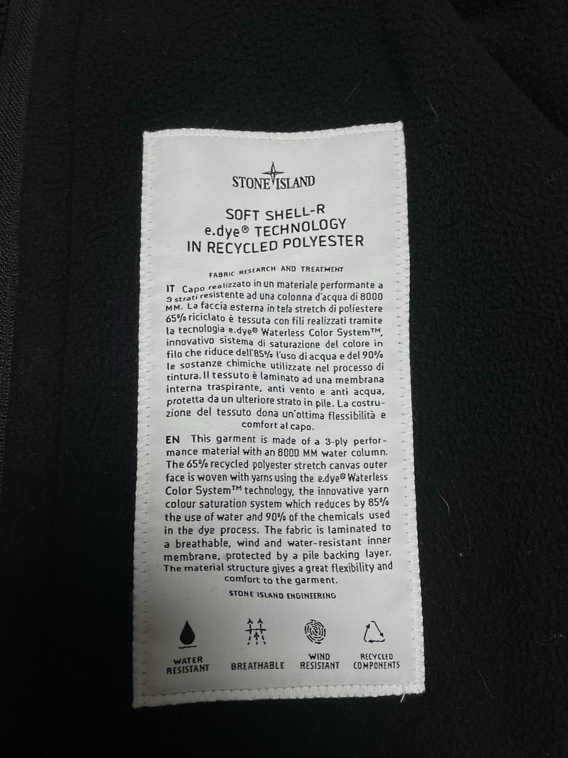 24FW) 스톤아일랜드 소프트쉘 자켓 후드집업 [2XL] 상품이미지5
