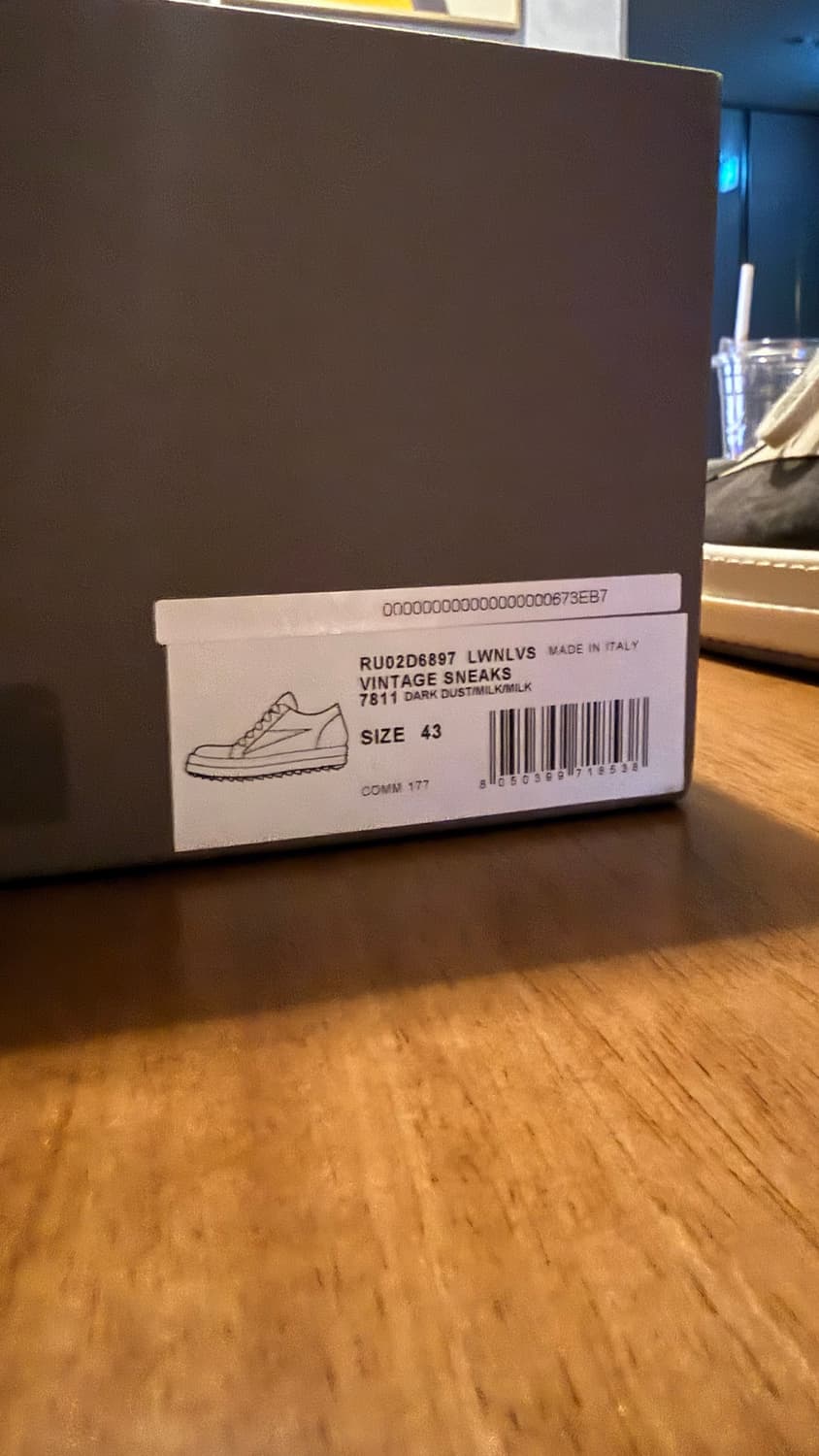 릭오웬스 반스 레더 스니커즈 더스트 밀크 43 상품이미지8